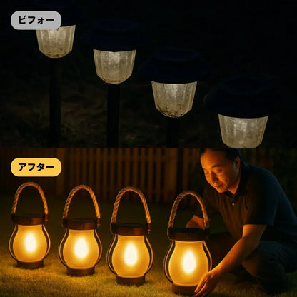 SolarAura One™ - 電気代ゼロで、夜の庭に癒しの空間を.